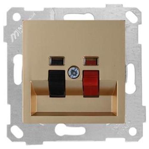 Lautsprecher Anschlussdose Gold Optik - RITA Schalterserie Lautsprecher Anschlussdose Gold Optik - RITA Schalterserie