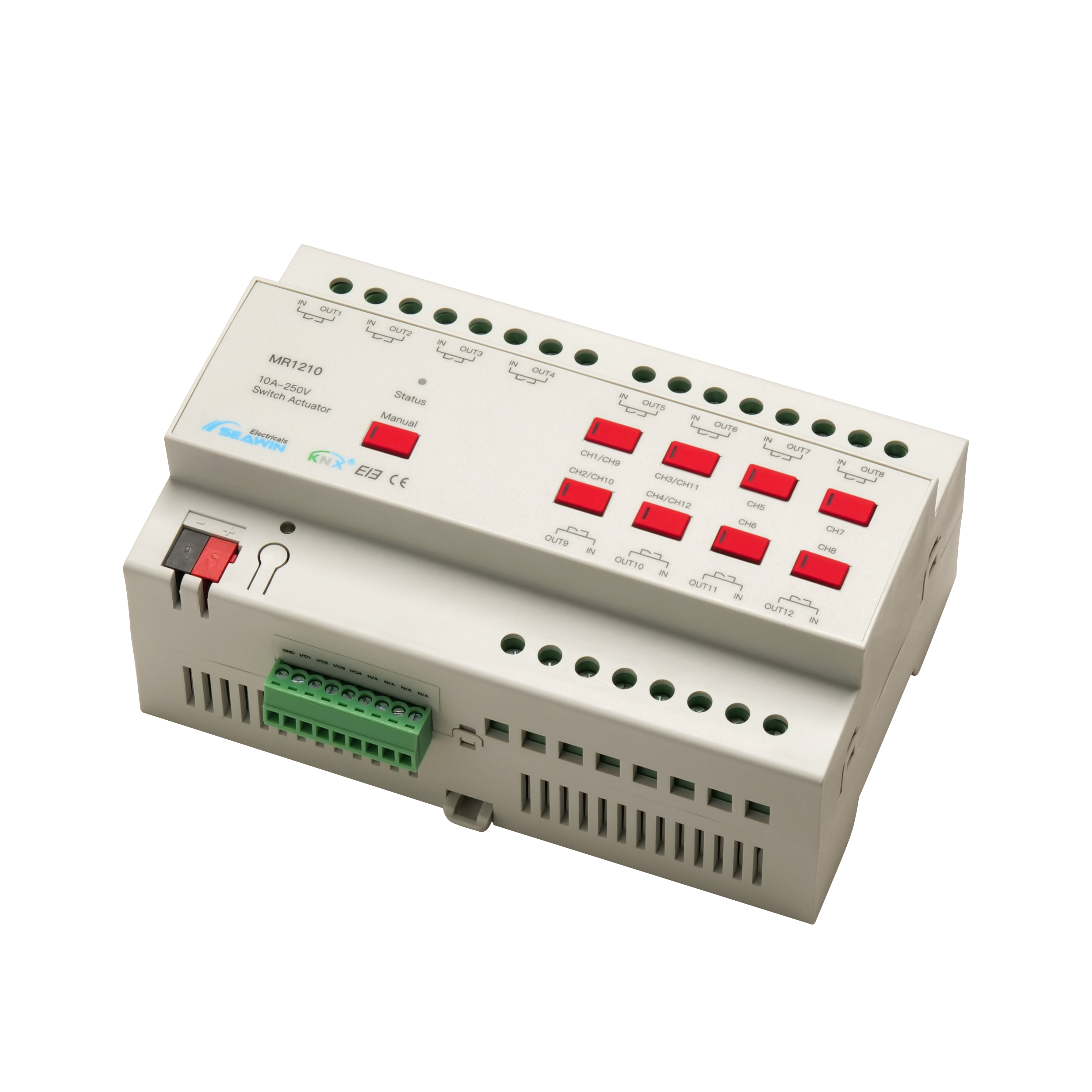 12 fach KNX Schaltaktor 10A 12 fach KNX Schaltaktor 10A