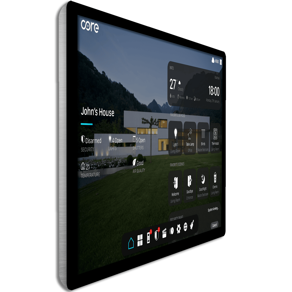 10 Zoll KNX Panel "Eclipse" Edelstahl
