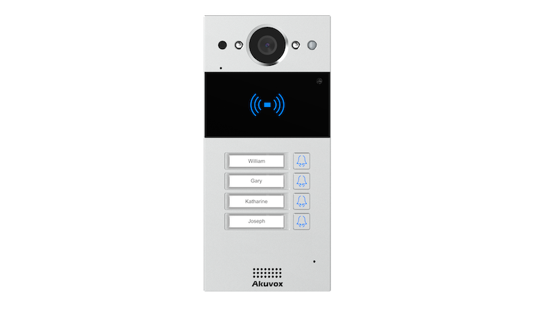 IP Video Türsprechanlage mit 4 Ruftasten und Namensschild (Aufputz) IP Video Türsprechanlage mit 4 Ruftasten und Namensschild (Aufputz)