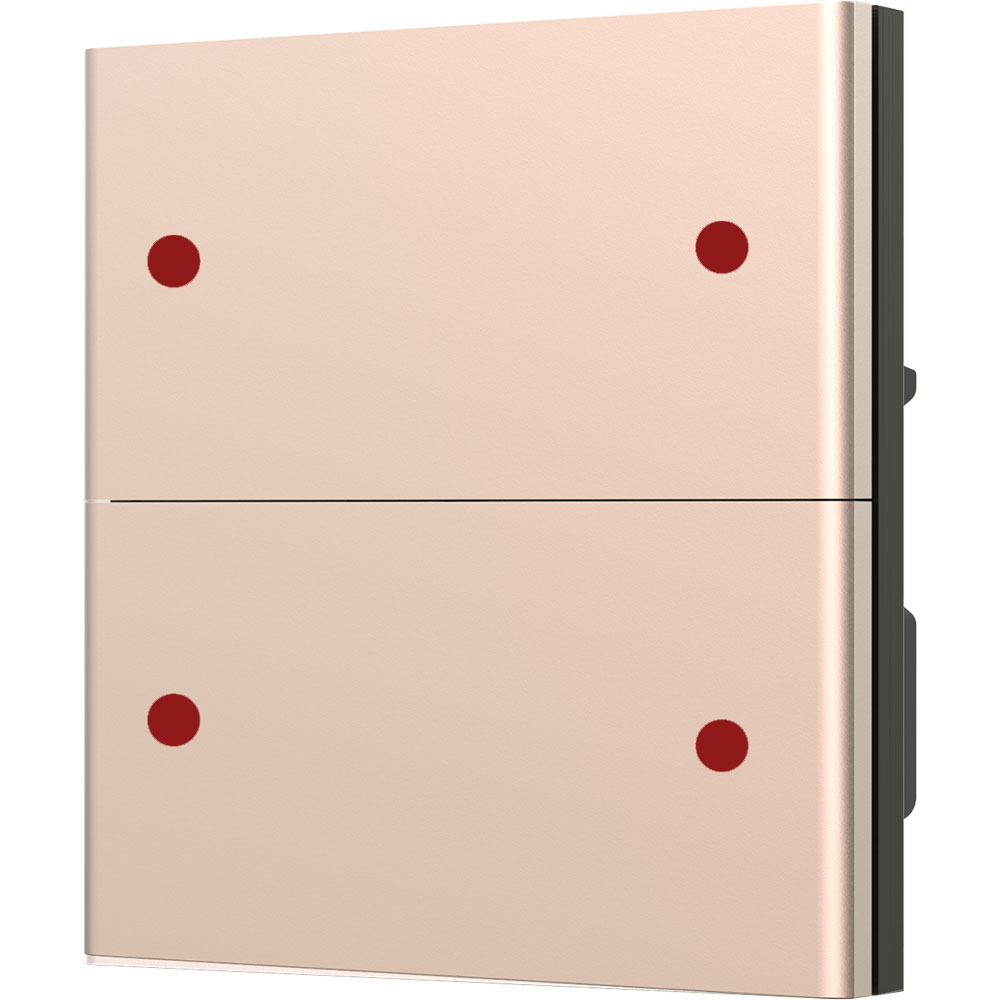 KNX Taster mit Thermostat Rose Gold 4 KNX Taster mit Thermostat Rose Gold 4