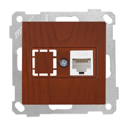 Netzwerk RJ45 CAT6 Kirsche (RITA Holz Optik)