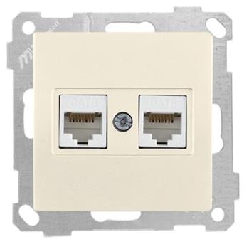 Netzwerkdose CAT6 2 fach creme (CANDELA Standard) Netzwerkdose CAT6 2 fach creme (CANDELA Standard)