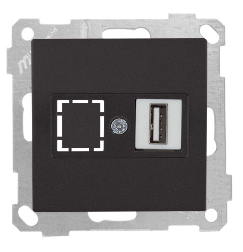 USB Anschluss schwarz - CANDELA Schalterserie USB Anschluss schwarz - CANDELA Schalterserie