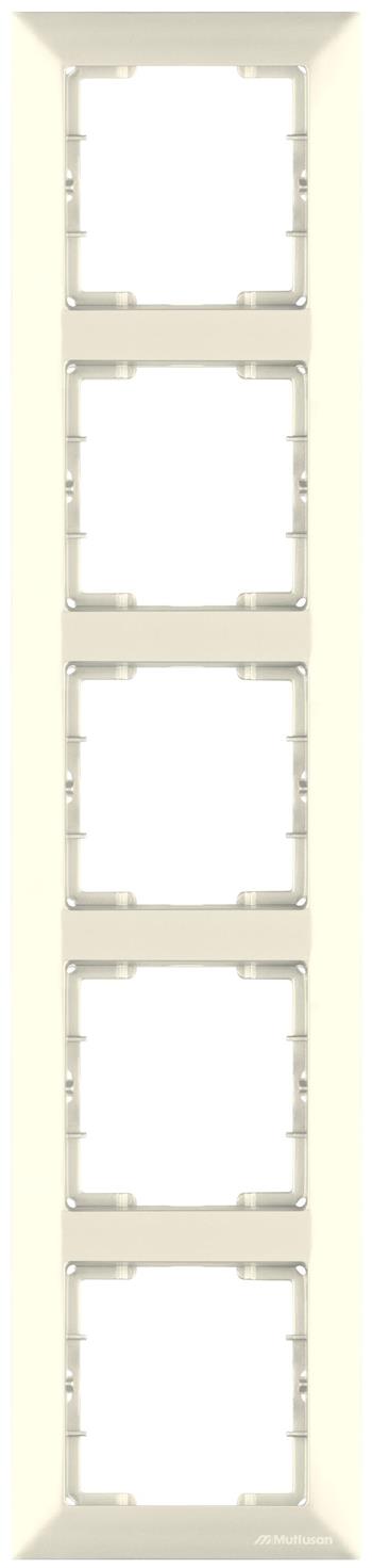 5 fach Rahmen vertikal Creme (CANDELA Standard)
