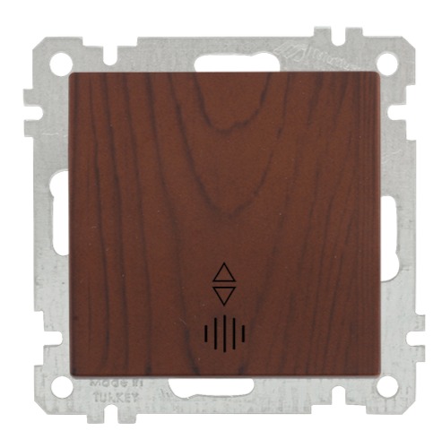 Kontrollwechselschalter Walnuss Holz Optik - CANDELA Schalterserie