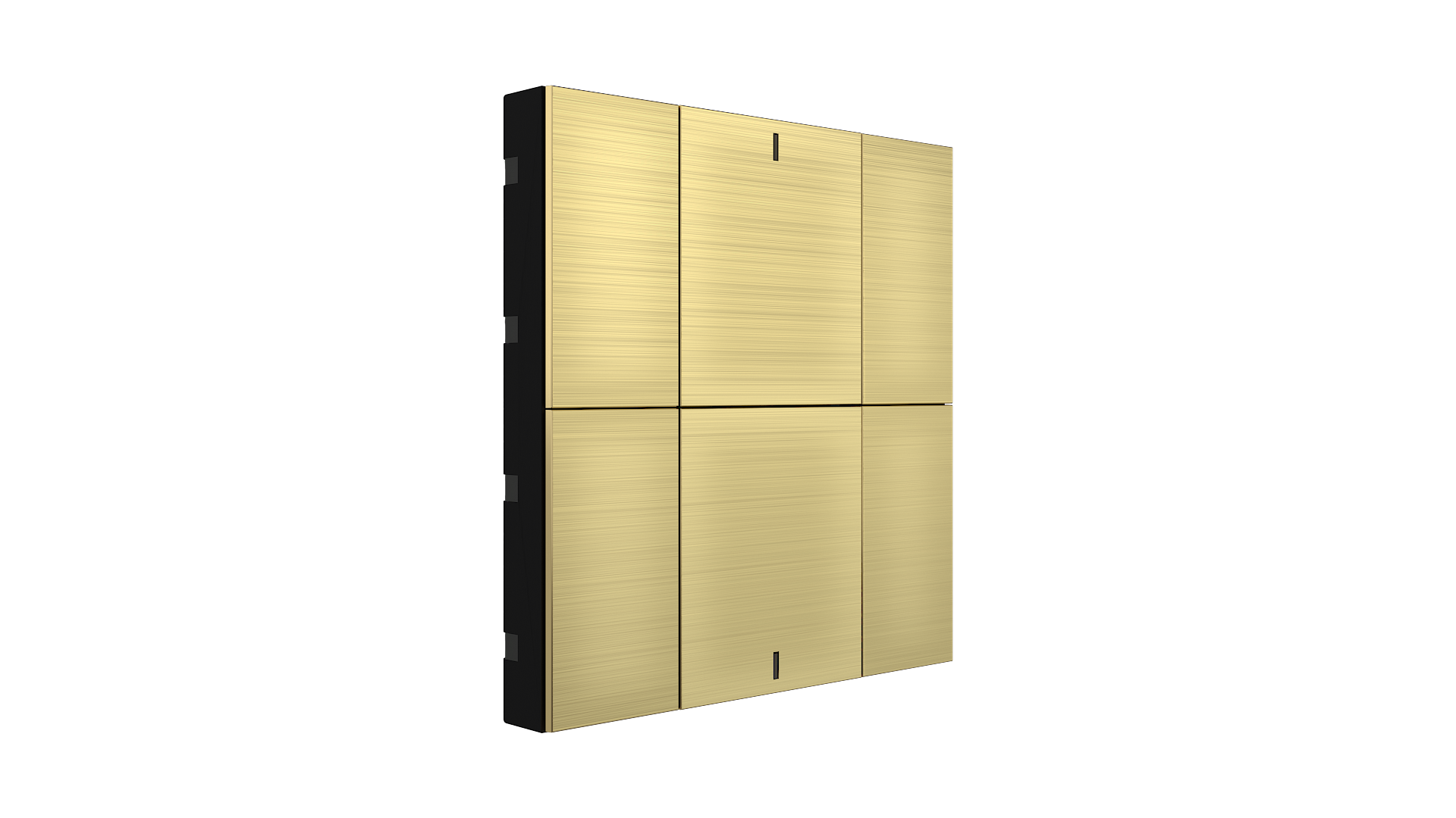 KNX Taster mit Air Quality Sensor iSwitch+ Aluminium Gold 6 Tasten