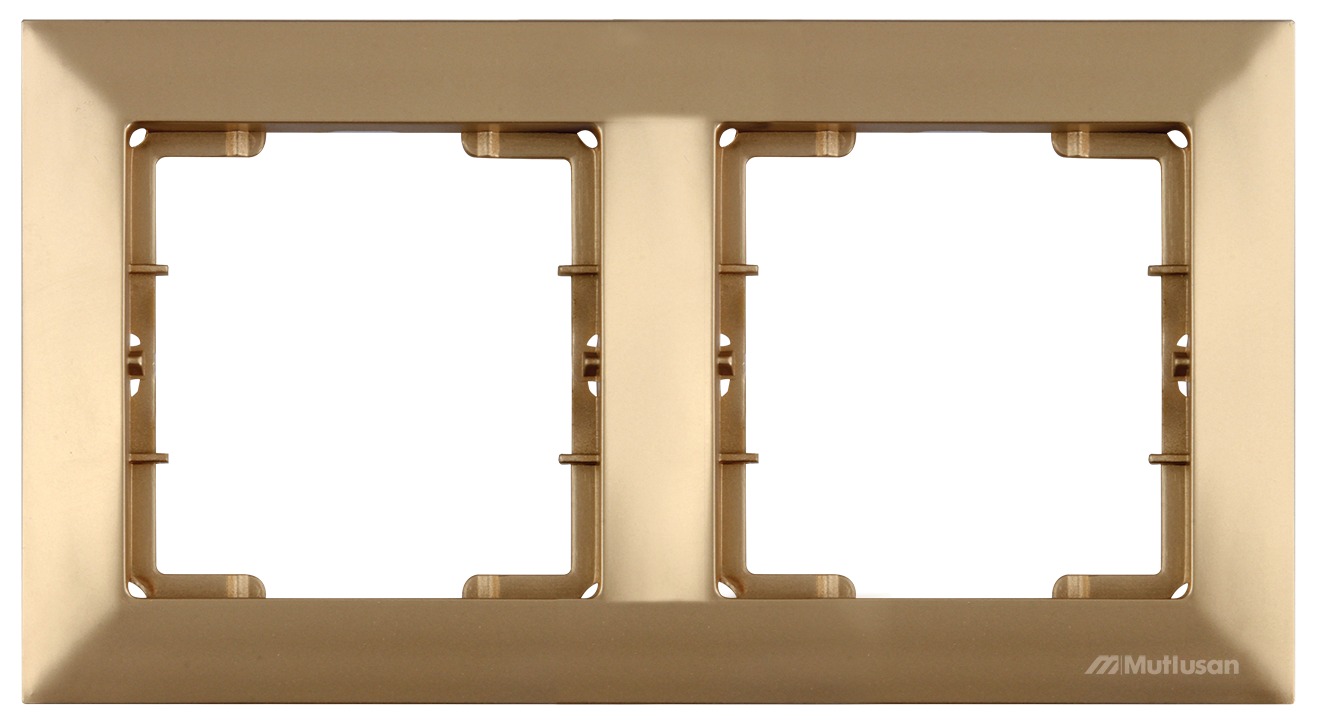 2 fach Rahmen horizontal Gold - CANDELA Schalterserie 2 fach Rahmen horizontal Gold - CANDELA Schalterserie