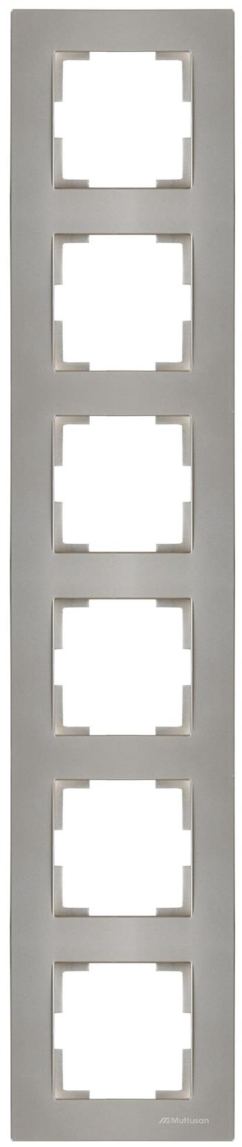 6 fach Rahmen vertikal Titan (RITA Metall Optik) 6 fach Rahmen vertikal Titan (RITA Metall Optik)