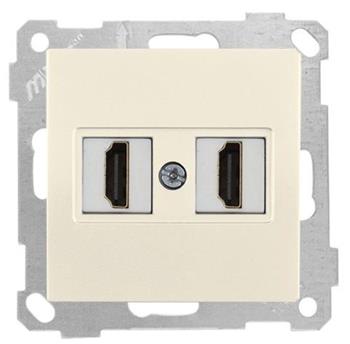 HDMI Anschluss 2 fach creme (CANDELA Standard) HDMI Anschluss 2 fach creme (CANDELA Standard)
