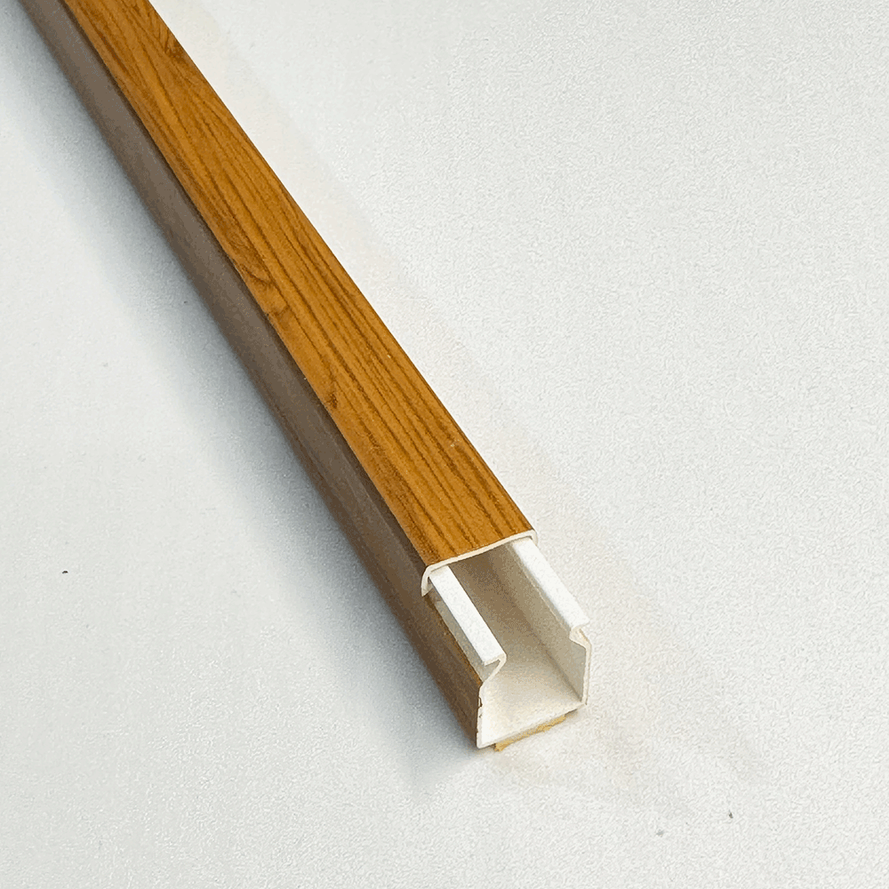 15x15 mm Kabelkanal Eiche Holz Optik Selbstklebend 1m