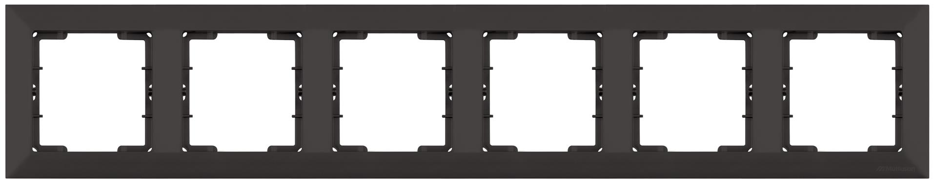6 fach Rahmen horizontal Schwarz - CANDELA Schalterserie