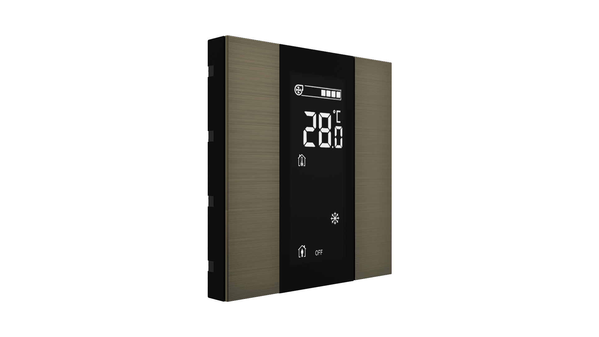 KNX Raumtemperatursensor iSwitch+ Aluminium Bronze 2 Tasten