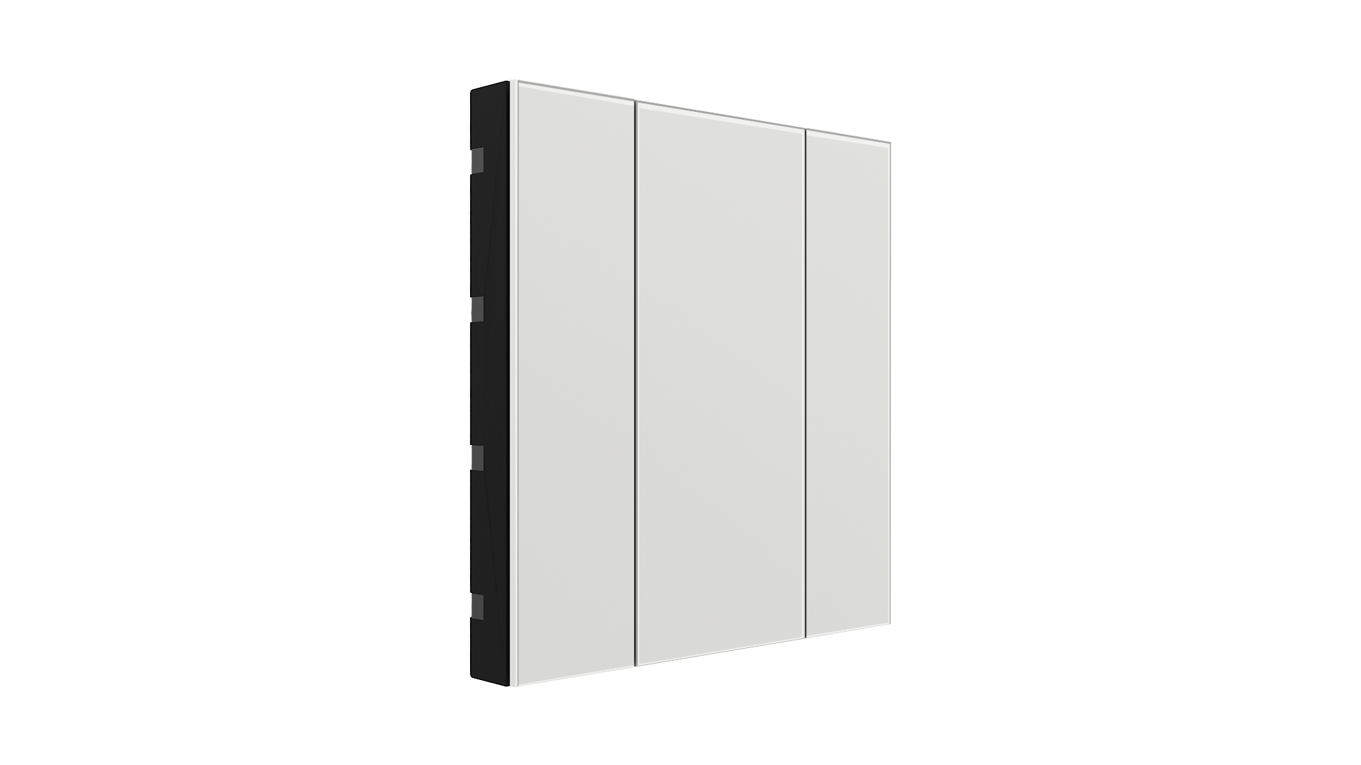 KNX Taster mit Air Quality Sensor iSwitch+ Glas Weiß 2 Tasten