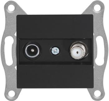 SAT Enddose Schwarz Matt - RITA Schalterserie SAT Enddose Schwarz Matt - RITA Schalterserie