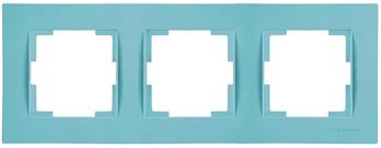 3 fach Rahmen horizontal Blau (RITA Pastell Farben)