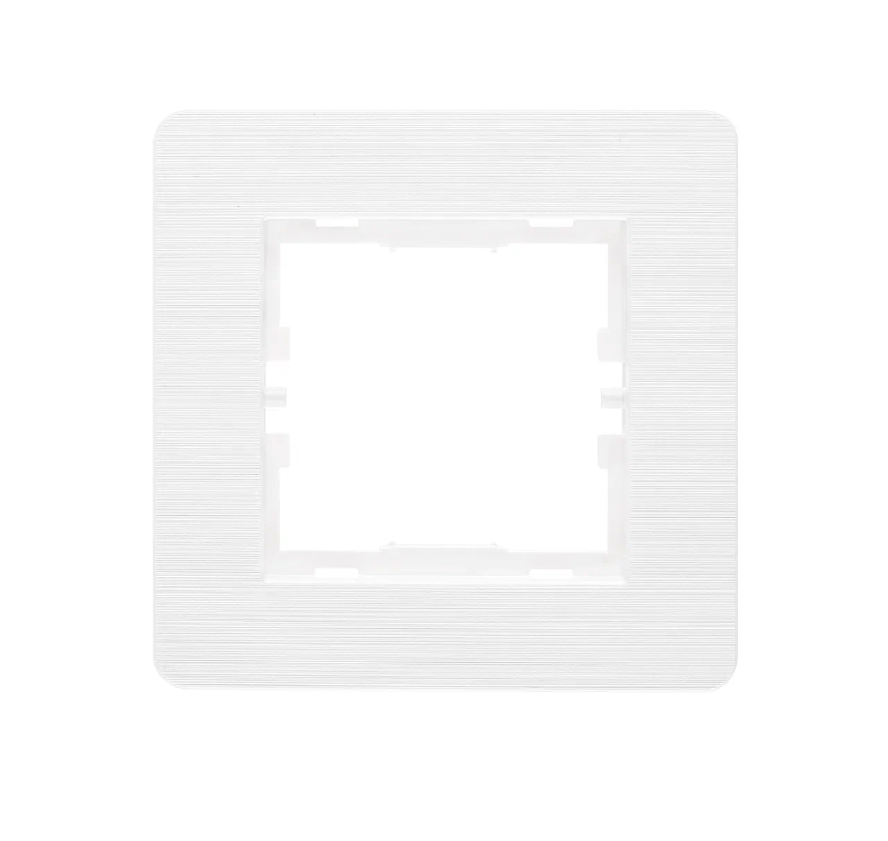 1fach Rahmen gebürstet Weiß - SELENE Schalterserie