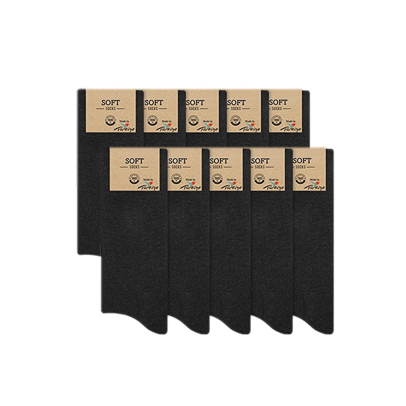 5-20 Paar Herren Business Socken 43-46 - Schwarz 10
