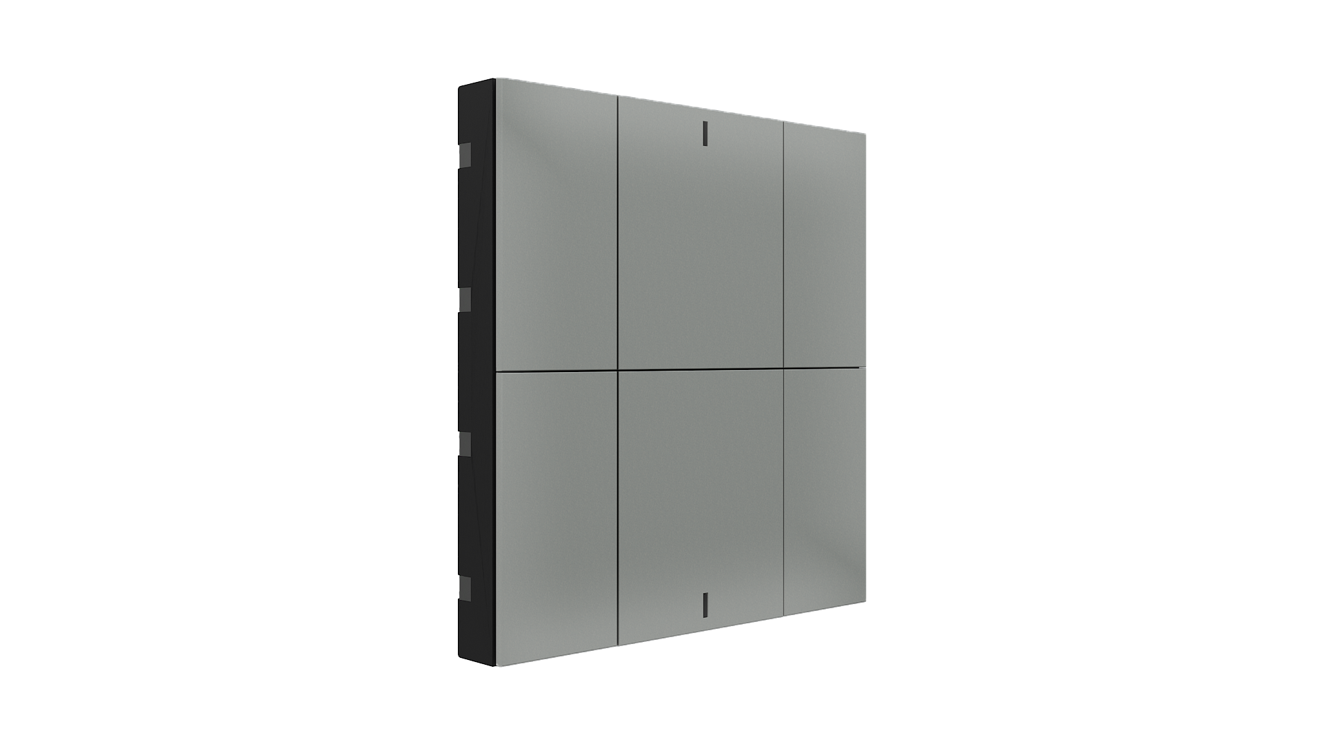 KNX Taster mit Air Quality Sensor iSwitch+ Grau Metalloptik 6 Tasten