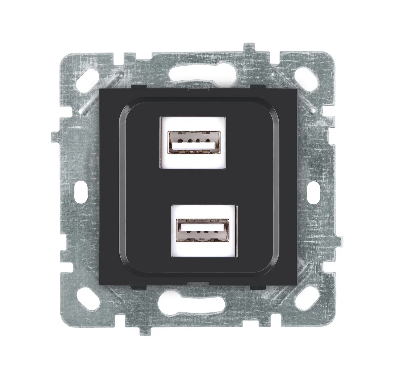 2fach USB-Anschlussdose Anthrazit · SELENE