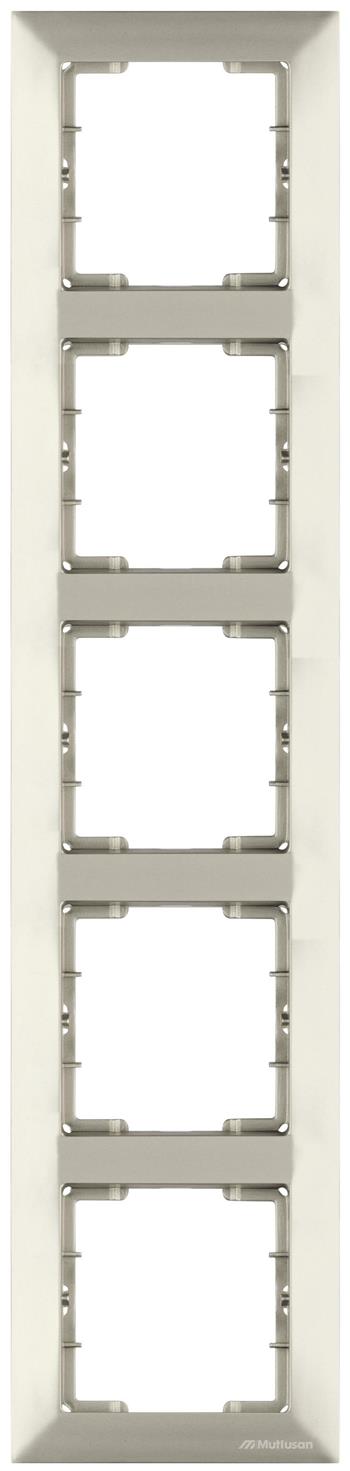 5 fach Rahmen vertikal Titan (CANDELA Metall Optik)