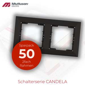 Sparset 50x 2fach Rahmen Horizontal Schwarz Matt CANDELA Standard Sparset 50x 2fach Rahmen Horizontal Schwarz Matt CANDELA Standard
