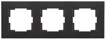 3 fach Rahmen horizontal Schwarz Matt - RITA Schalterserie 3 fach Rahmen horizontal Schwarz Matt - RITA Schalterserie