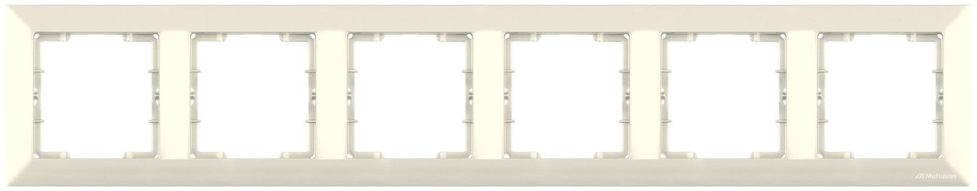 6 fach Rahmen horizontal Creme (CANDELA Standard) 6 fach Rahmen horizontal Creme (CANDELA Standard)