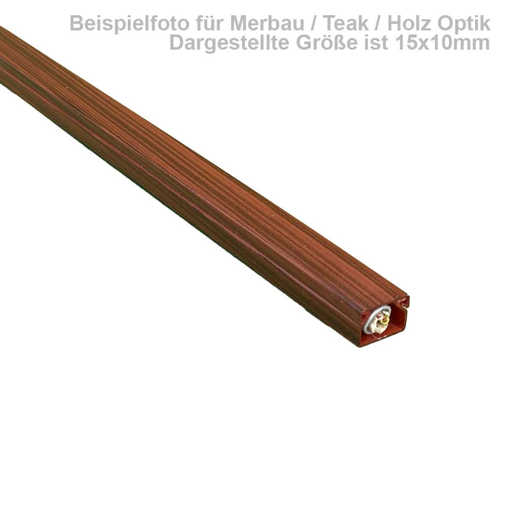 Kabelkanal Merbau / Teak 12X12x2000mm Merbau/Teak Schrauben / Bohren 2m