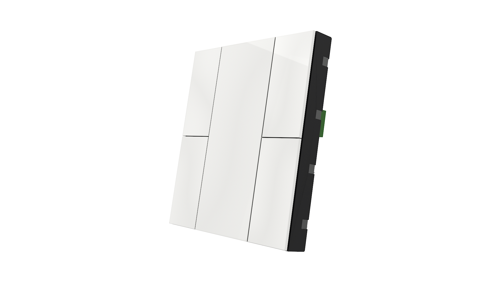 KNX Taster mit Air Quality Sensor iSwitch+ Weiß matt 4 Tasten