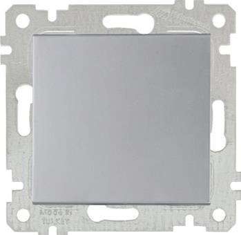 Schalter 2 polig Silber (RITA Metall Optik)