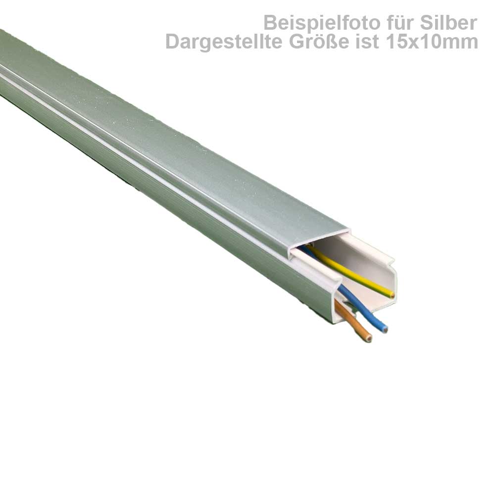 Kabelkanal Silber - 2x1m 12X12X2000mm Silber - 2x1m