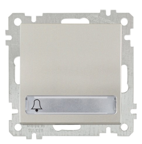 Taster mit Glocke und Namensschild beleuchtet Titan (CANDELA Metall Optik) Taster mit Glocke und Namensschild beleuchtet Titan (CANDELA Metall Optik)