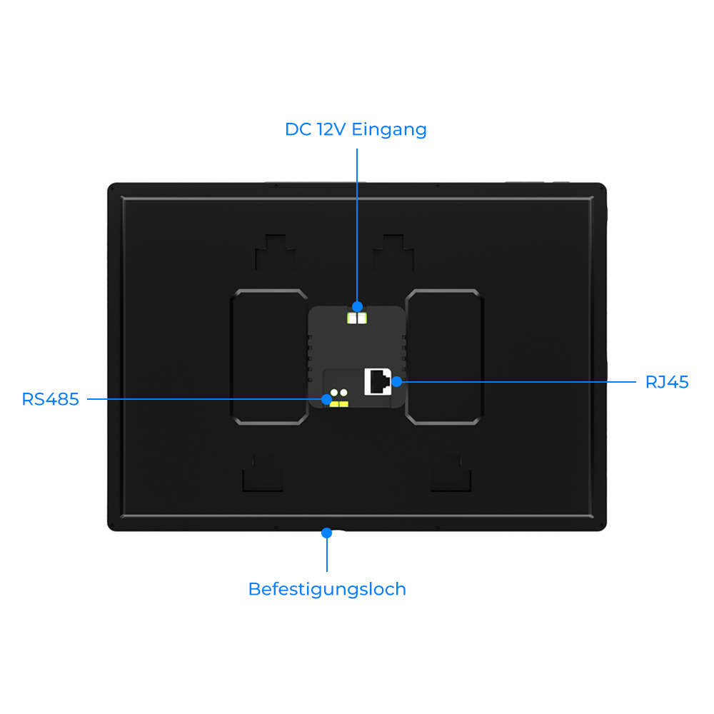 Android 13 Touchpanel 10 Zoll PoE | Wandeinbau Display