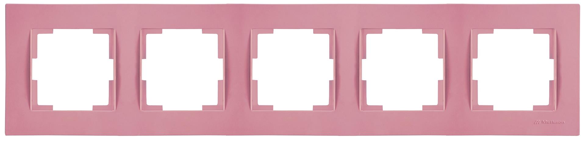 5 fach Rahmen horizontal Pink / Rosa (RITA Pastell Farben)
