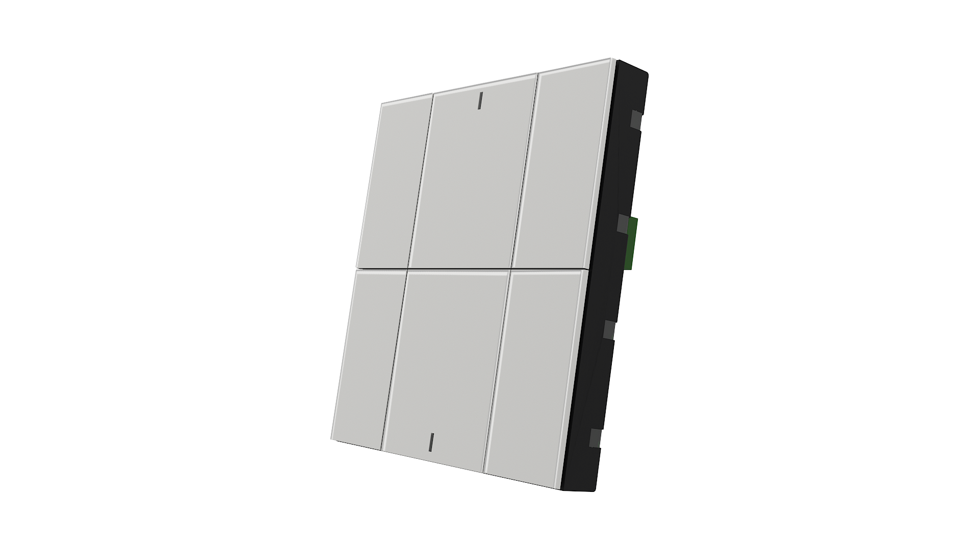 KNX Taster mit Air Quality Sensor iSwitch+ Glas Weiß 6 Tasten