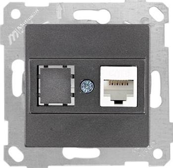 1 fach Netzwerk CAT6 Anthrazit - RITA Schalterserie 1 fach Netzwerk CAT6 Anthrazit - RITA Schalterserie