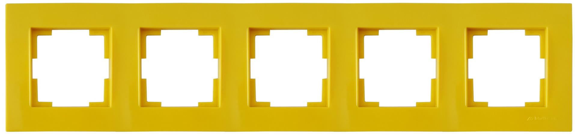 5 fach Rahmen horizontal Gelb (RITA Pastell Farben)