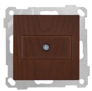 Blindabdeckung Walnuss Holz Optik - CANDELA Schalterserie