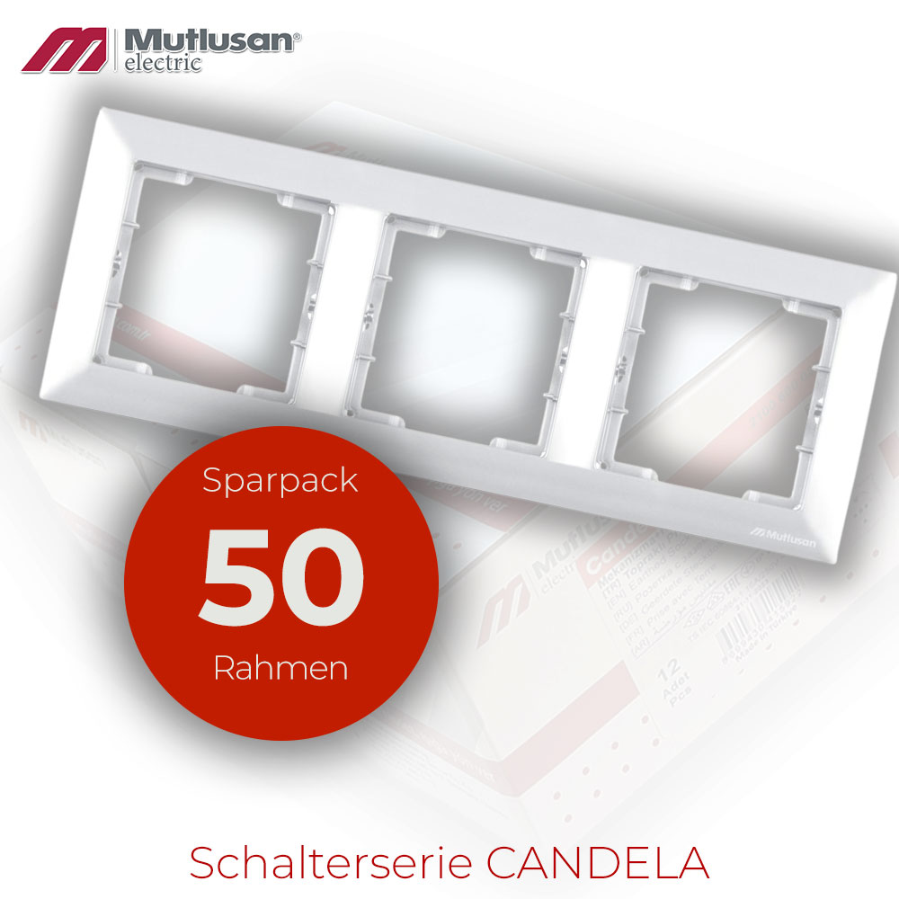 Sparset 50x 3fach Rahmen Horizontal weiß CANDELA Standard