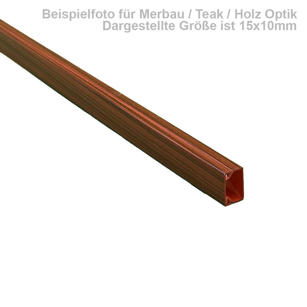 40x40 mm Kabelkanal Merbau / Teak Schrauben / Bohren  2x 1m