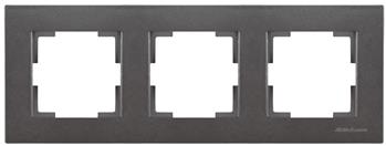 3 fach Rahmen horizontal Anthrazit - RITA Schalterserie 3 fach Rahmen horizontal Anthrazit - RITA Schalterserie