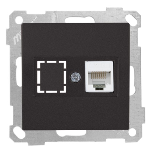 1 fach Netzwerk CAT5e schwarz - CANDELA Schalterserie 1 fach Netzwerk CAT5e schwarz - CANDELA Schalterserie