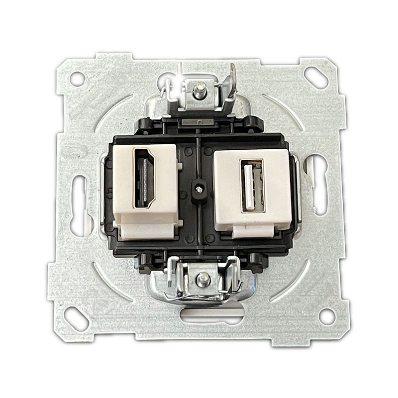 HDMI und USB Dose Titan (RITA Metall Optik) HDMI und USB Dose Titan (RITA Metall Optik)