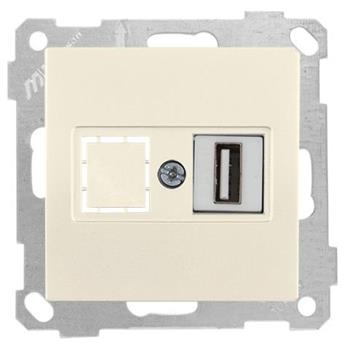 USB Anschluss einfach creme (CANDELA Standard) USB Anschluss einfach creme (CANDELA Standard)