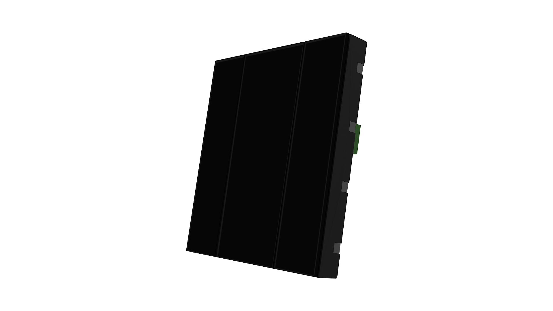 KNX Taster mit Air Quality Sensor iSwitch+ Glas Schwarz 2 Tasten