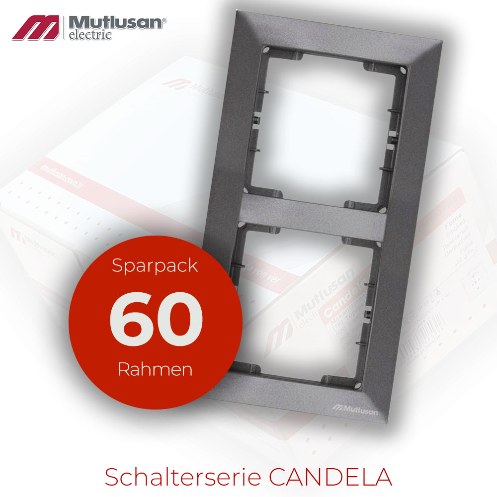 Sparset 60x 2fach Rahmen Vertikal Anthrazit Metall Optik CANDELA