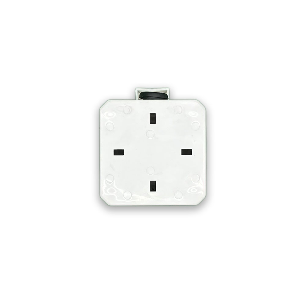 Schuko Aufputzsteckdose IP44 – Grau / Weiß