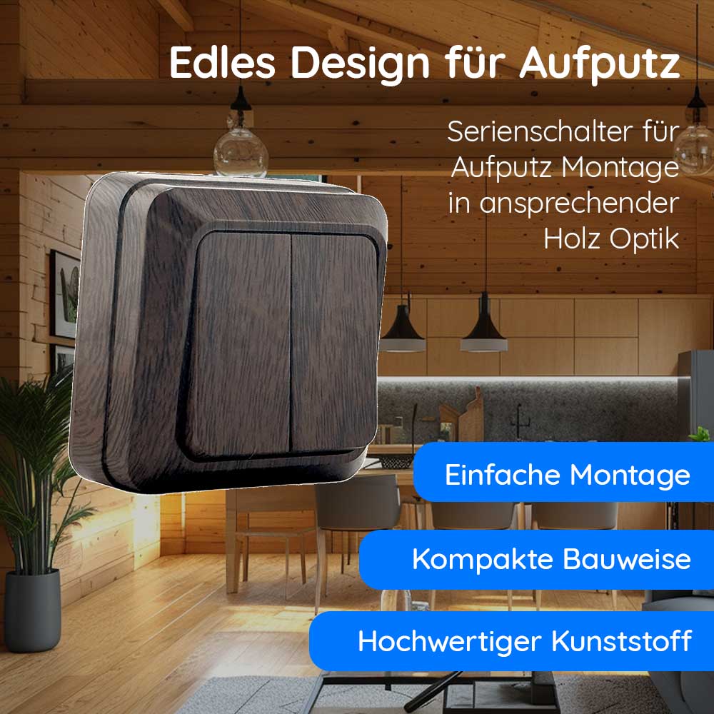 Serienschalter Walnuss · NOELA Serienschalter Walnuss · NOELA