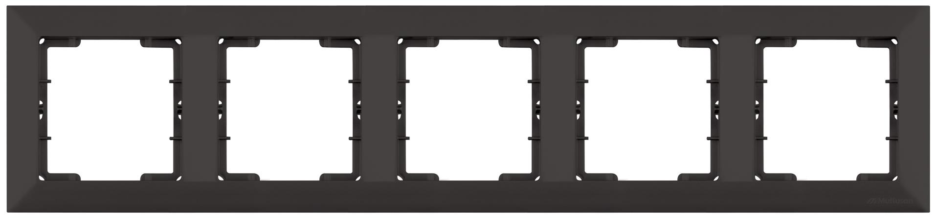 5 fach Rahmen, horizontal, Schwarz (CANDELA Metall Optik)